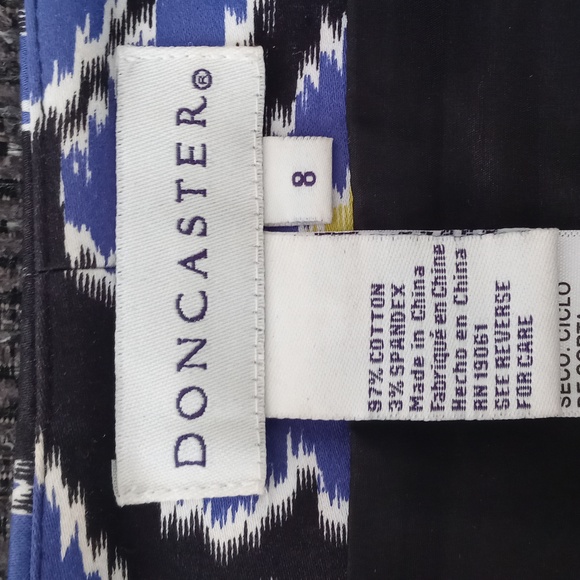 💙Doncaster💙 - Blue/Black/Yellow Aztec Print Skirt - Picture 3 of 11